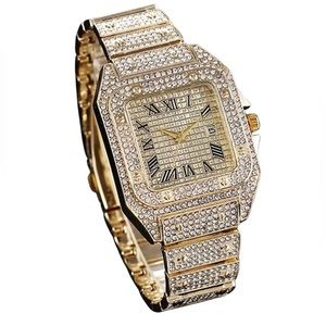 Rhinestone Square Pointer Quartz Watch